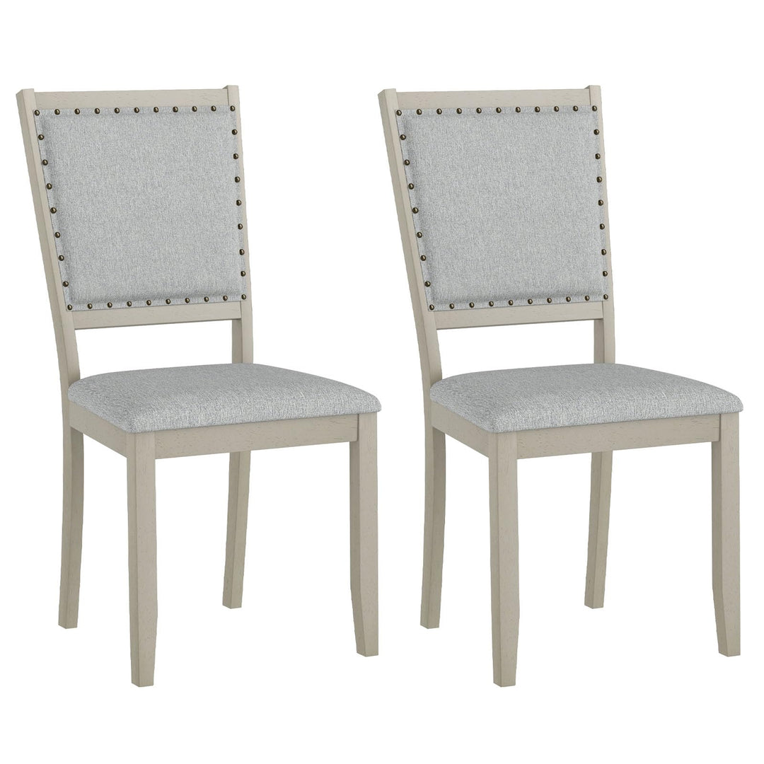 Giantex Dining Chairs Set of 2/4 Fabric Upholstered Kitchen Chairs w/Padded Seat & Back Cushions