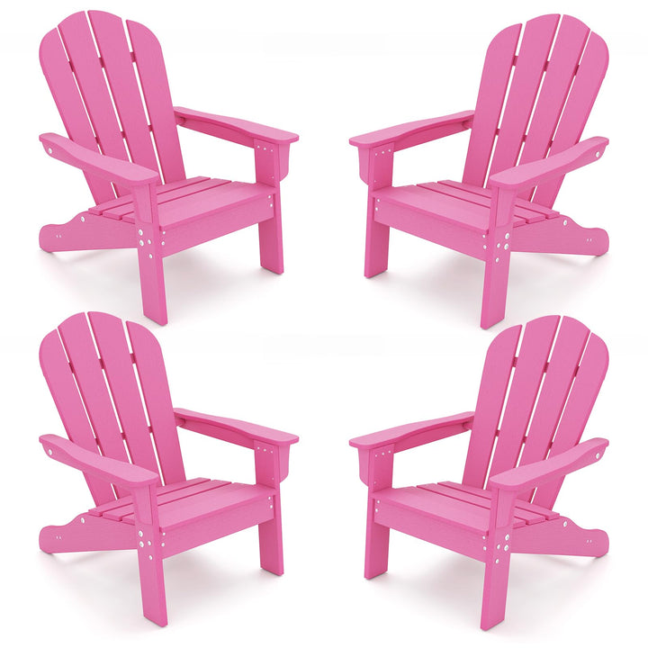 Giantex HDPE Kids Adirondack Chair - All-Weather Lawn Toddler Chair with Ergonomic Design
