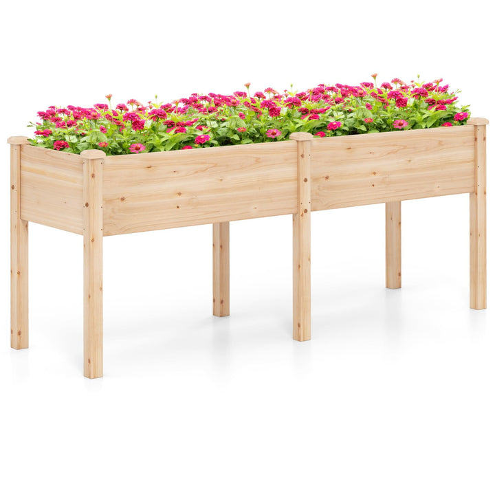 73" L x 23" W x 30" H Raised Garden Bed with Drain Hole
