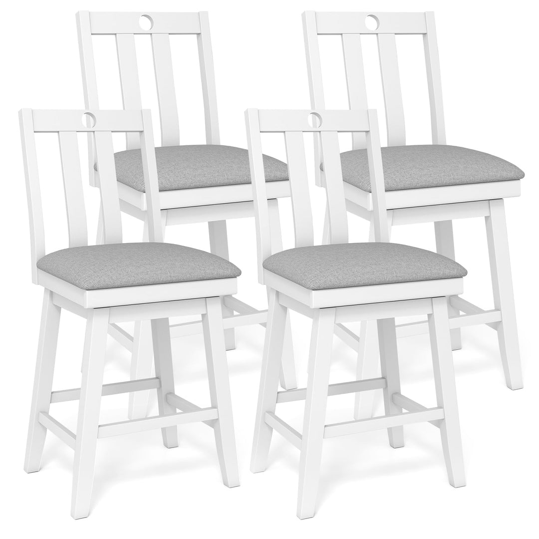Giantex 25" Bar Stools Set of 2/4 Swivel Counter Height Bar Chairs