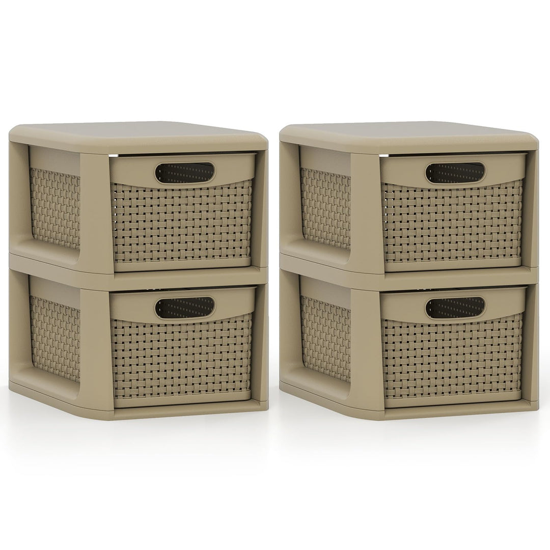 Giantex 3-Drawer Counterop &amp; Under-desk Compact Container Boxes for Office