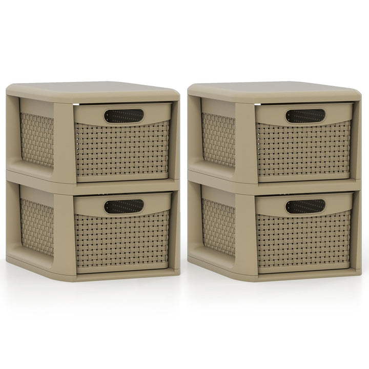 Giantex 3-Drawer Counterop &amp; Under-desk Compact Container Boxes for Office
