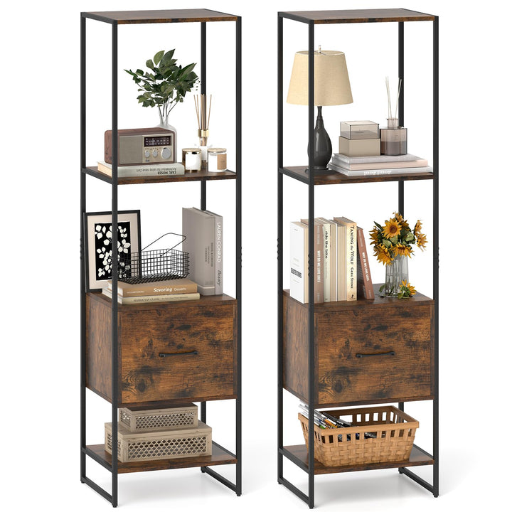 Giantex Bookshelf with Drawer