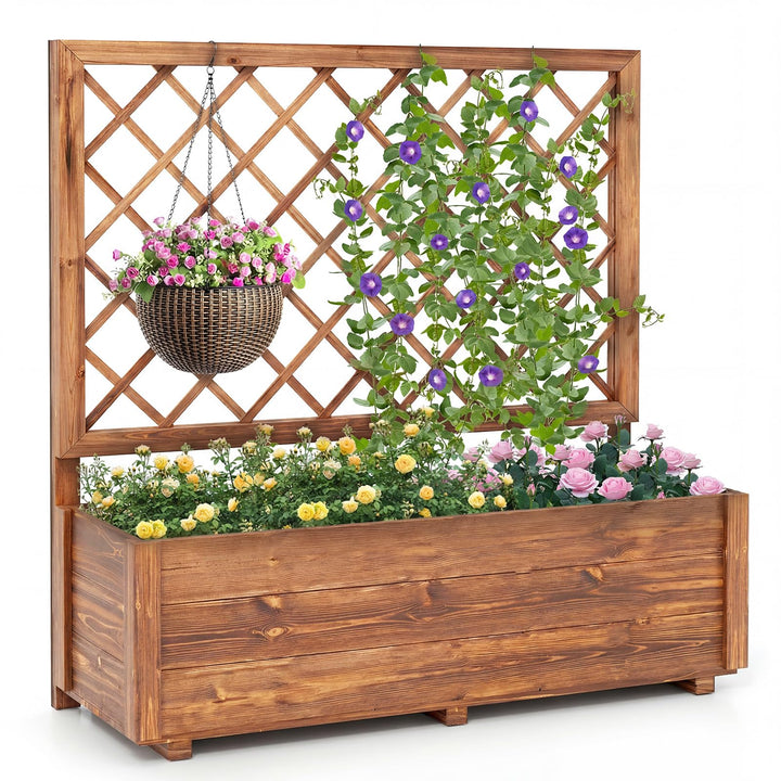Giantex Raised Garden Bed with Trellis (1/2)