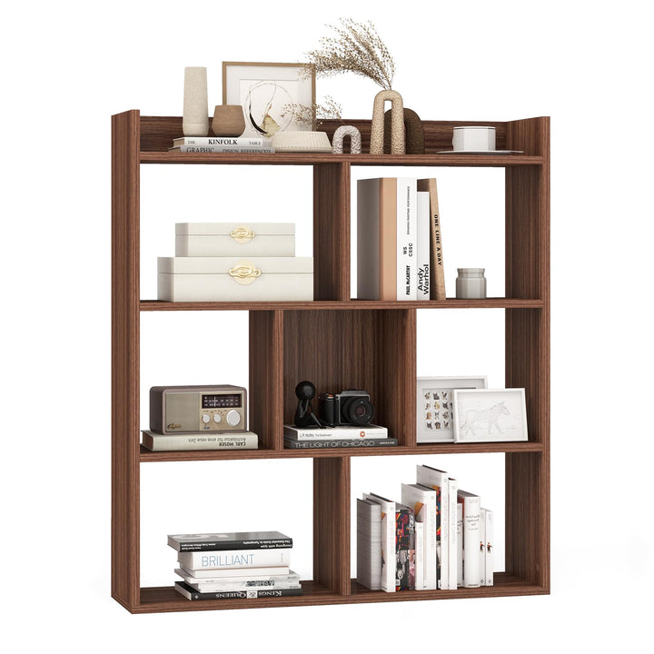 Giantex 7 Cube Bookshelf with Anti Toppling Devices for Living Room