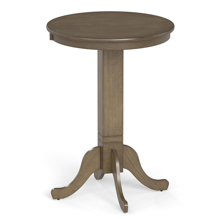 Giantex 30” Round Bar Table, Dining Table with Rubber Wood Frame