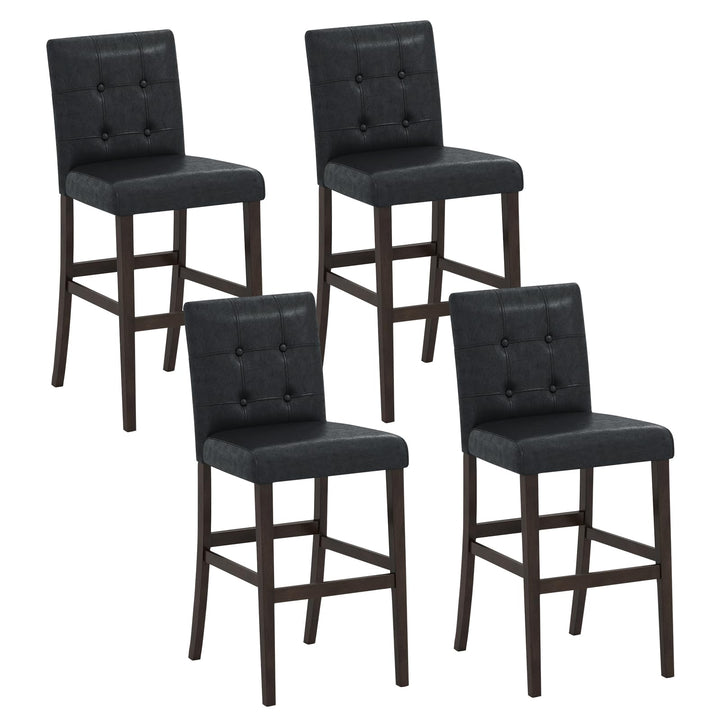 Giantex Bar Stools Set of 2/4 with Button Tufted Back