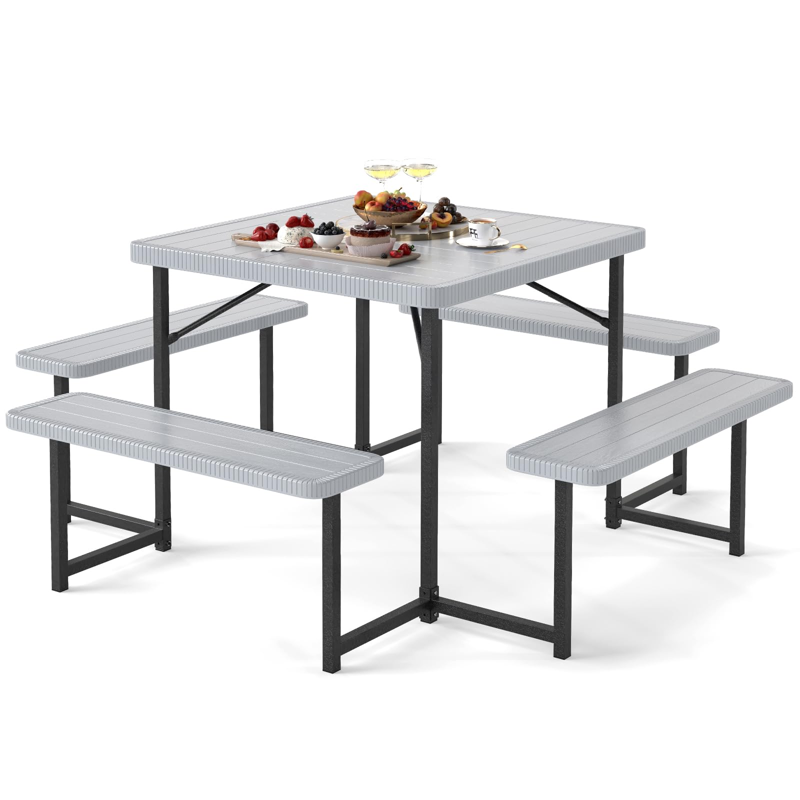 Giantex Picnic Table Bench Set for 4 to 8 People
