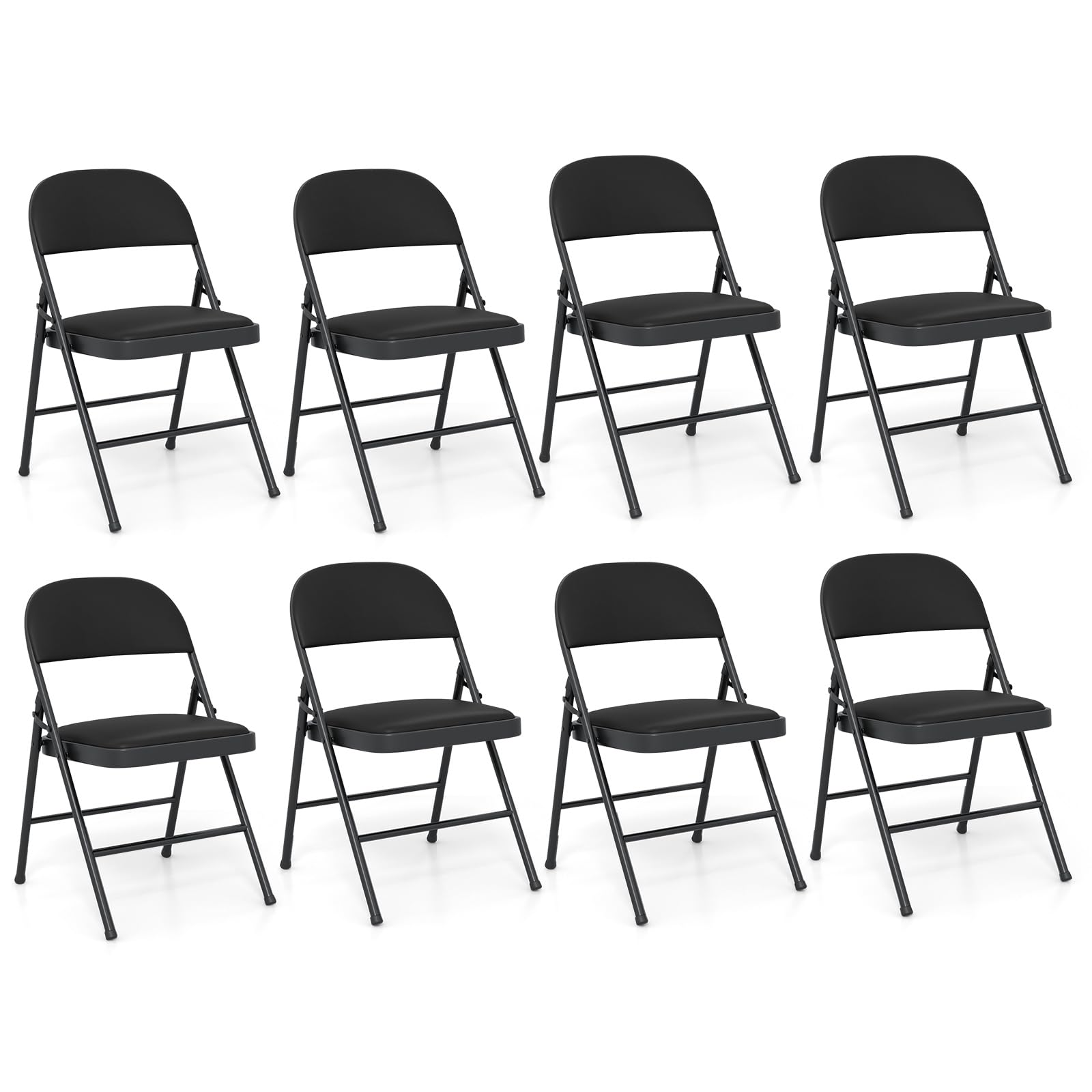 Giantex Portable Party Chairs with Metal Frame