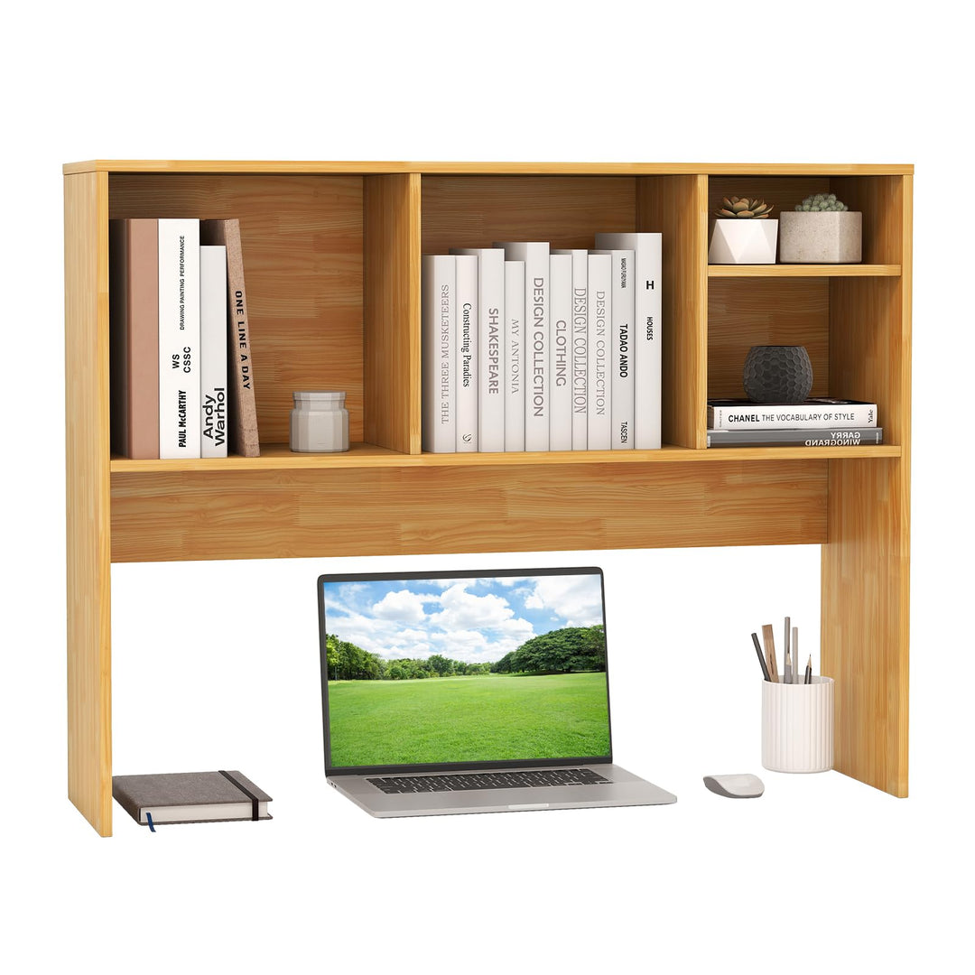 Countertop Storage Hutch with 4 Shelves for Computer Desk