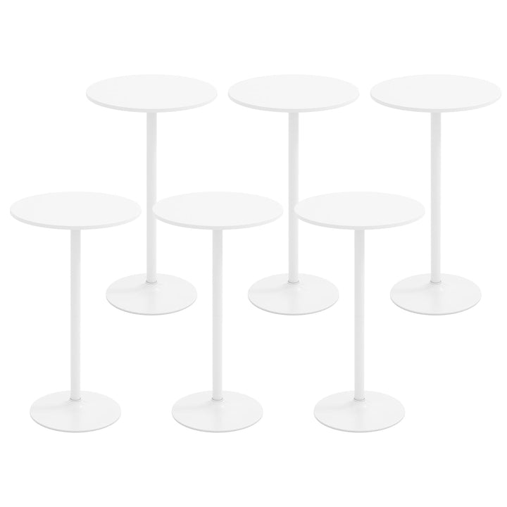 Giantex Two-in-one Bar Table with Detachable Pole, Metal Base, 24" Round Top, 40"/22" Two Convertible Height
