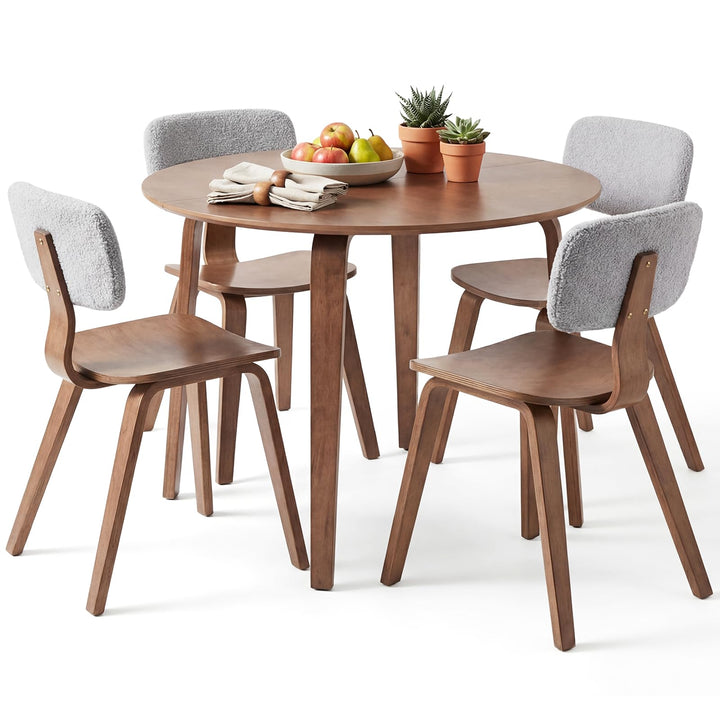 Giantex 37.5" Round Dining Table Set for 2/4