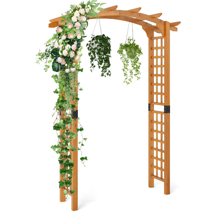 Giantex Wooden Wedding Arch for Ceremony Party