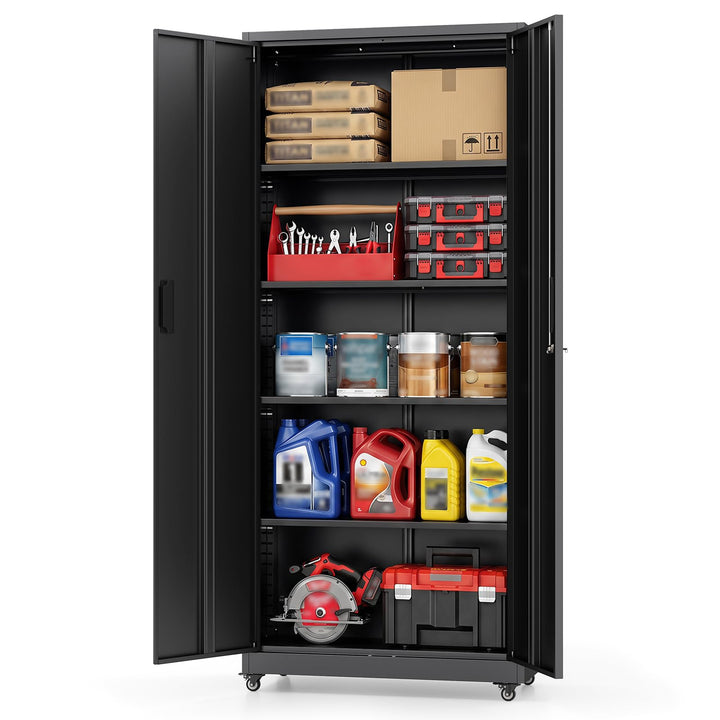 Giantex 73" Tall Metal Storage Cabinet for Garage and Office
