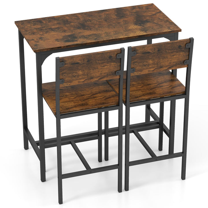 Giantex Bar Table and Chair Set with 2 Counter Height Bar Stools