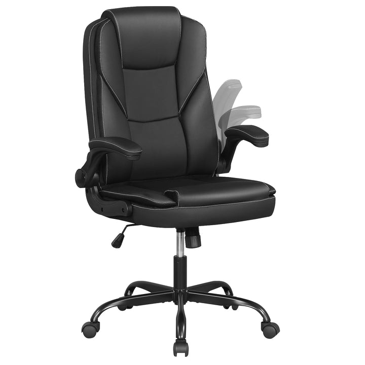 Giantex Leather Ergonomic Computer Desk Chair with Rocking Function &amp; Adjustable Height