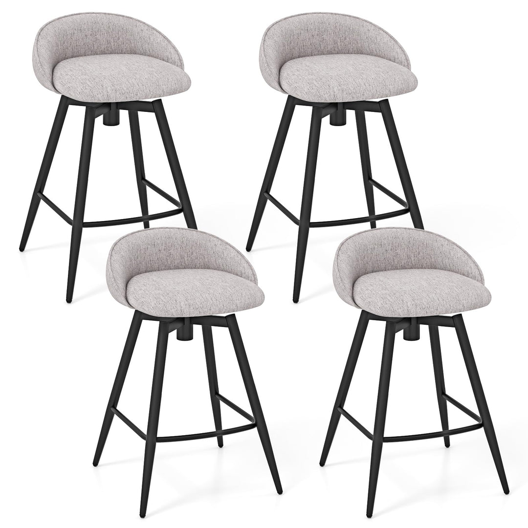 Giantex Swivel Bar Stools Set of 2/4 25" Counter Height Bar Chairs