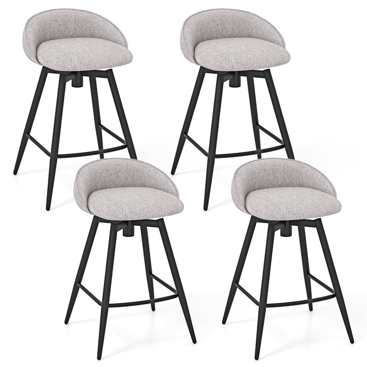 Giantex Swivel Bar Stools Set of 2/4 25" Counter Height Bar Chairs