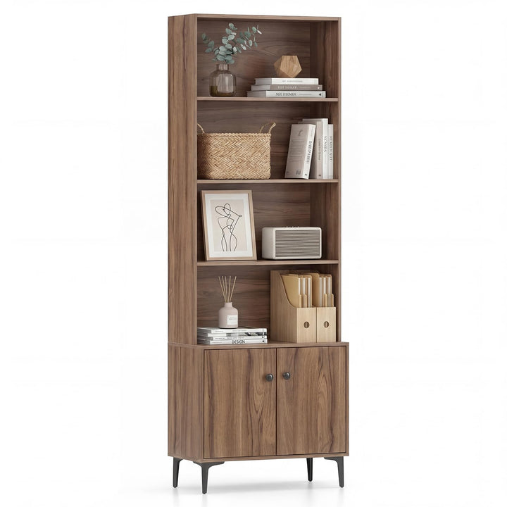 Giantex 68.5" Tall Bookcases and Bookshelves with 2 Doors