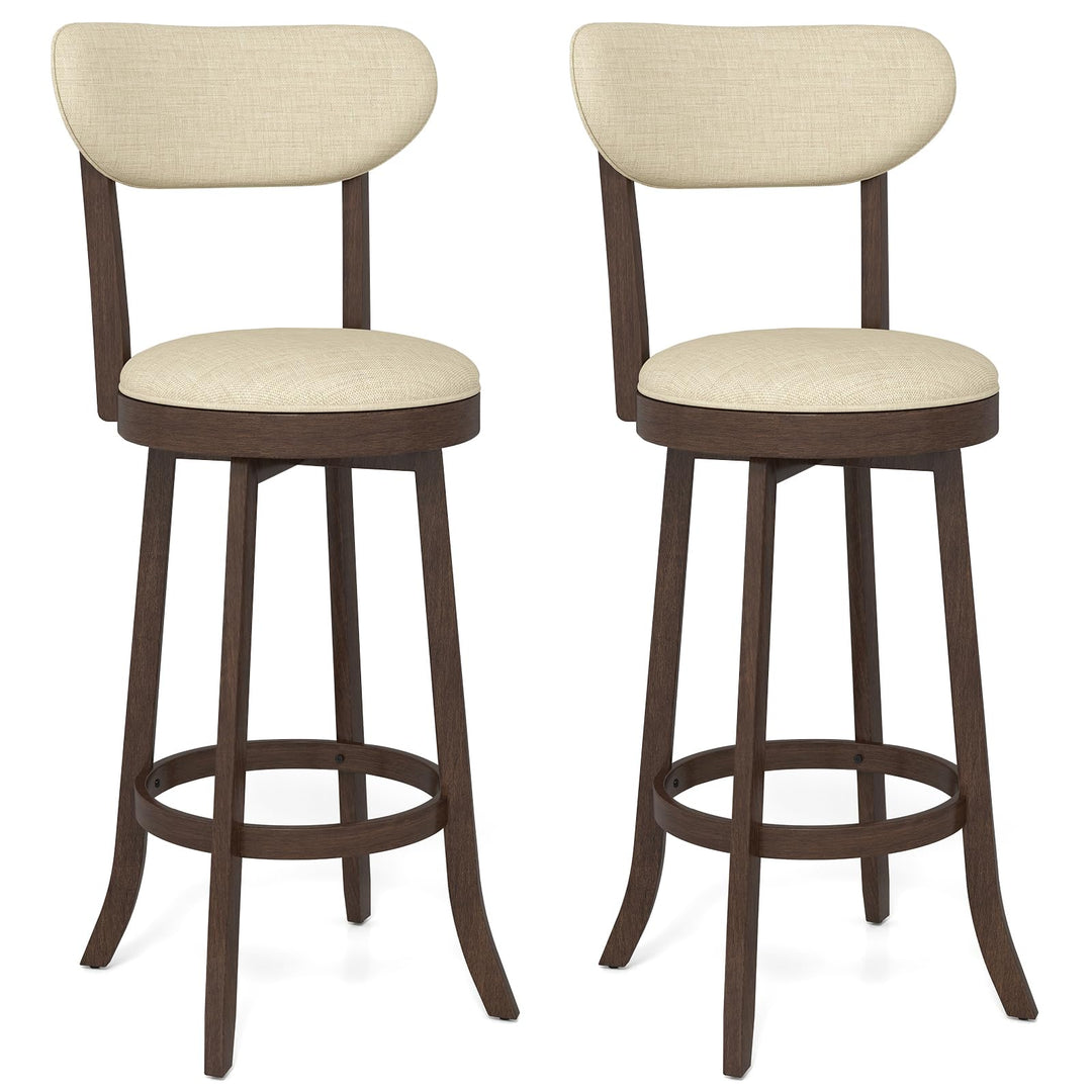 Giantex 30.5" Swivel Bar Stools Set for Kitchen Island Dining Room Pub