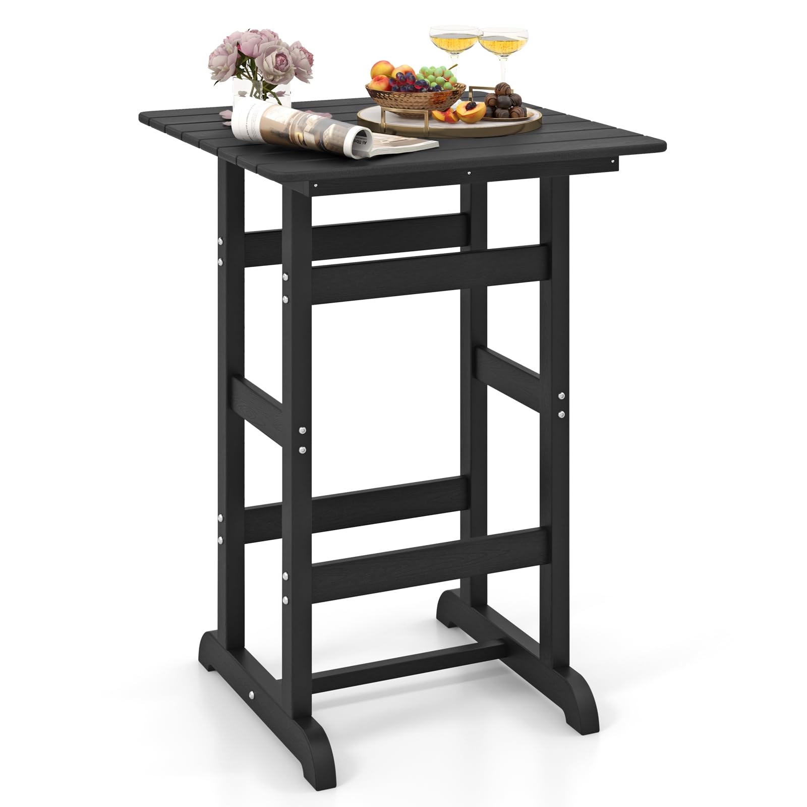 Giantex  42" Height HDPE Square Pub Table