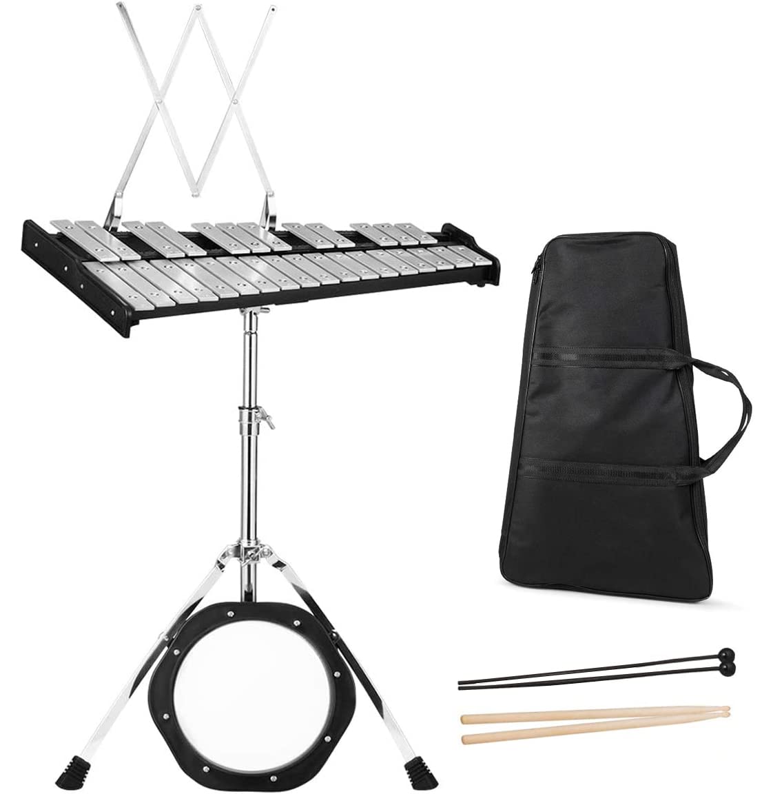 Giantex Percussion Glockenspiel Bell Kit 30 Notes