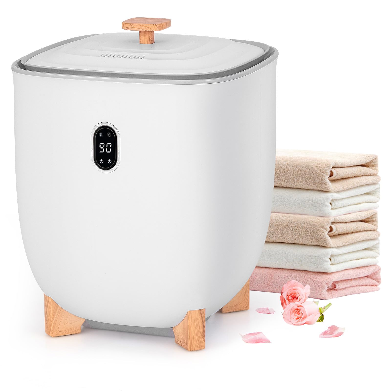 Giantex Upgraded Towel Warmer Bucket - 20L Hot Towel Bucket with PTC Air Heater for Rapid & Even Heating