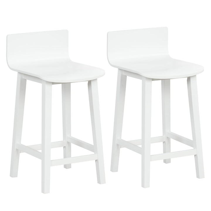 Giantex 2 or 4 Bar Stools Set with Low Back & Footrest