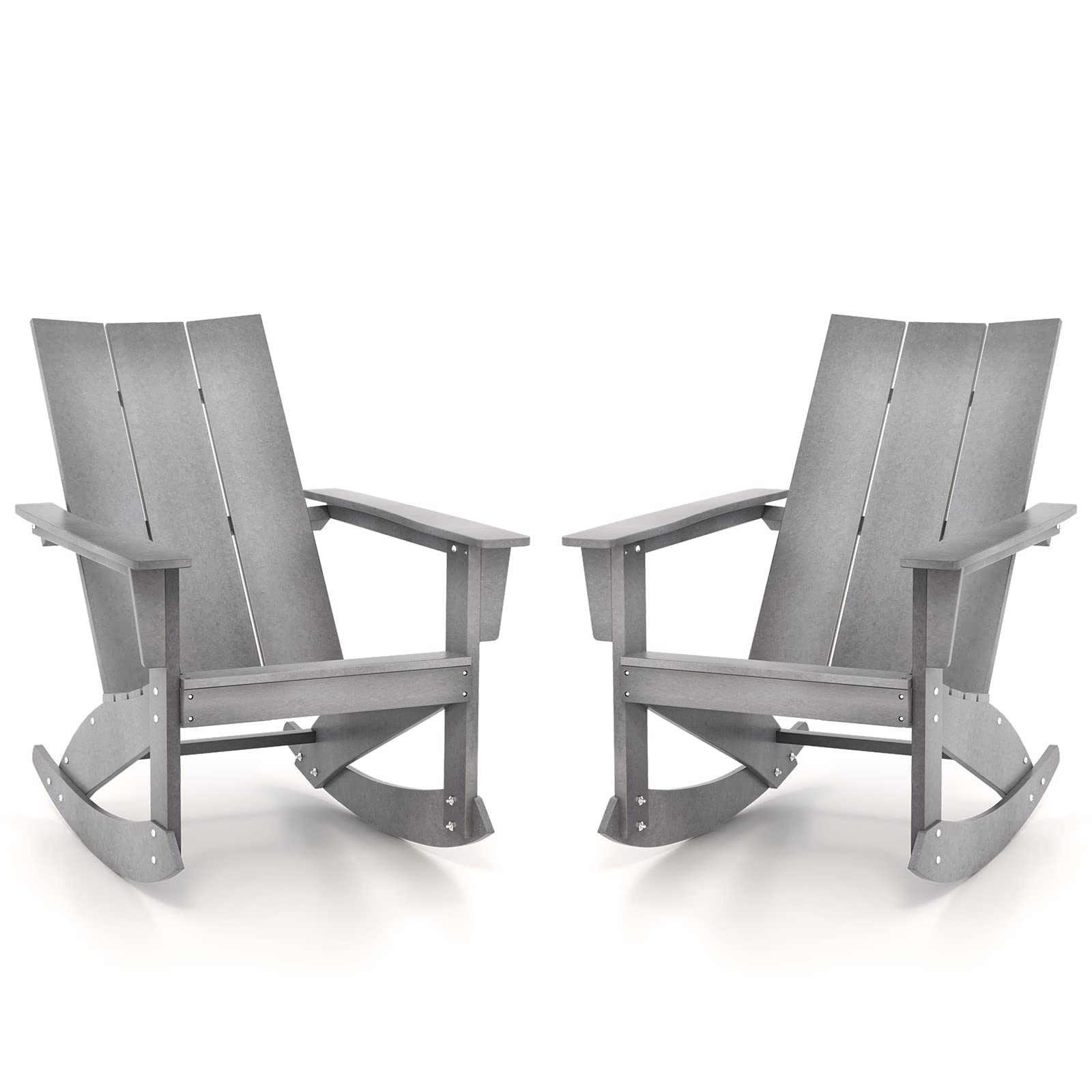 Giantex Outdoor Rocking Chairs for Porch - Waterproof HDPE Adirondack Rocker, 330lbs Weight Capacity