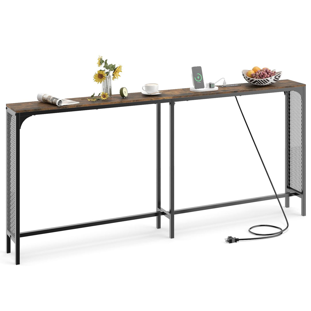 Giantex 71” Console Table with Power Outlet