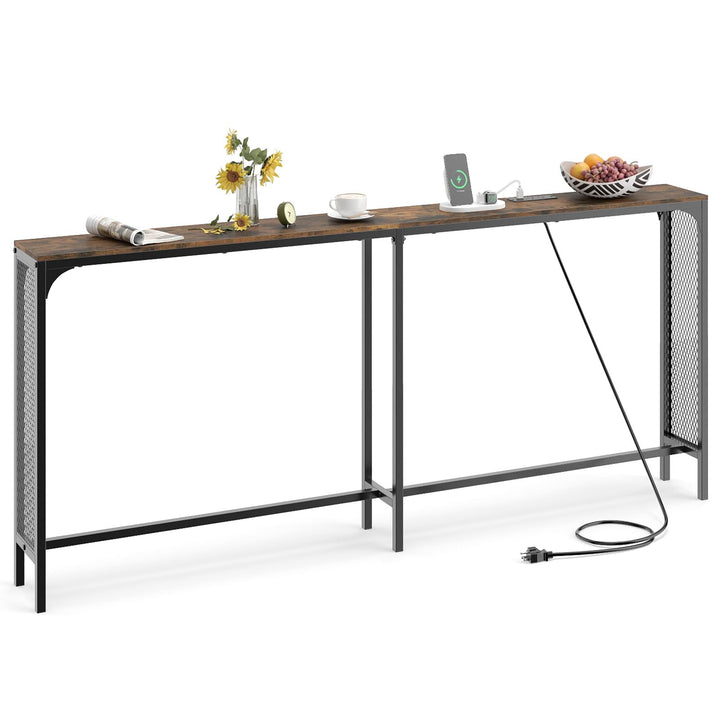 Giantex 71” Console Table with Power Outlet