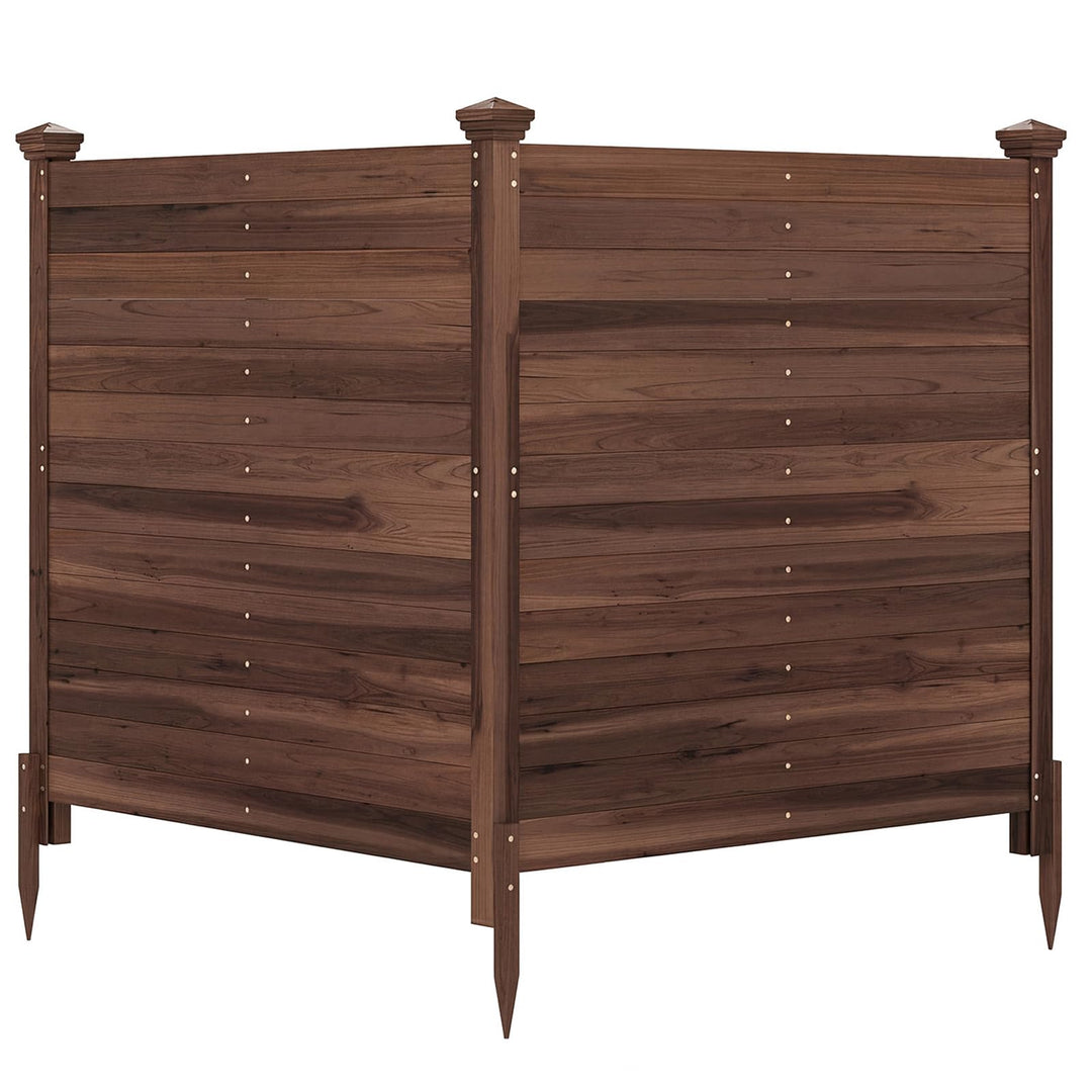 Giantex Wooden Privacy Fence with Stakes 47" W x 45.5" H