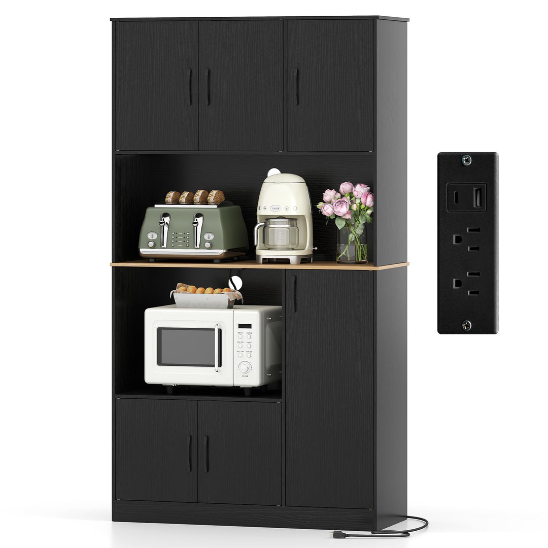 Giantex 71" Kitchen Pantry Cabinet with 4 Storage Cabinet