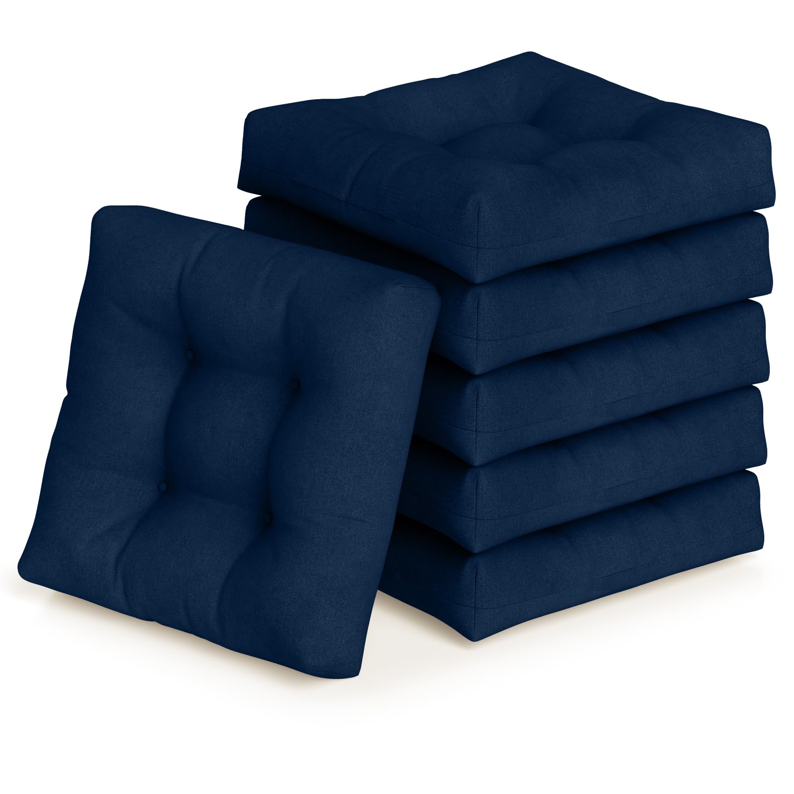Giantex 2/4/6 Pack Tufted Patio Cushions 4 Inch Thick Outdoor Chair Pads