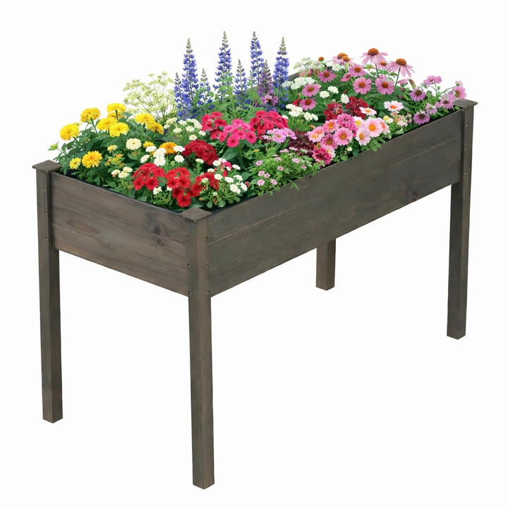 Giantex Solid Pine Wood Planter Box w/Legs