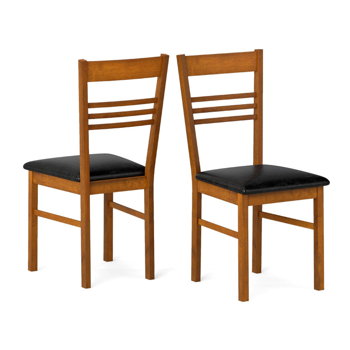 Giantex Wooden Dining Chairs Set of 2/4 Armless Kitchen Chairs w/Slat Backrest