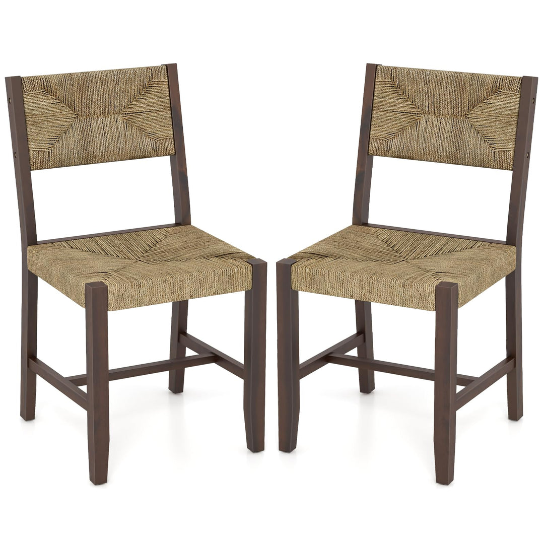 Giantex Rattan Dining Chair, Farmhouse Cane Side Chairs