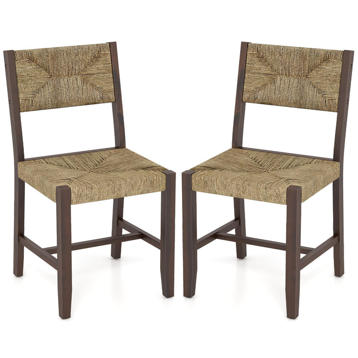 Giantex Rattan Dining Chair, Farmhouse Cane Side Chairs