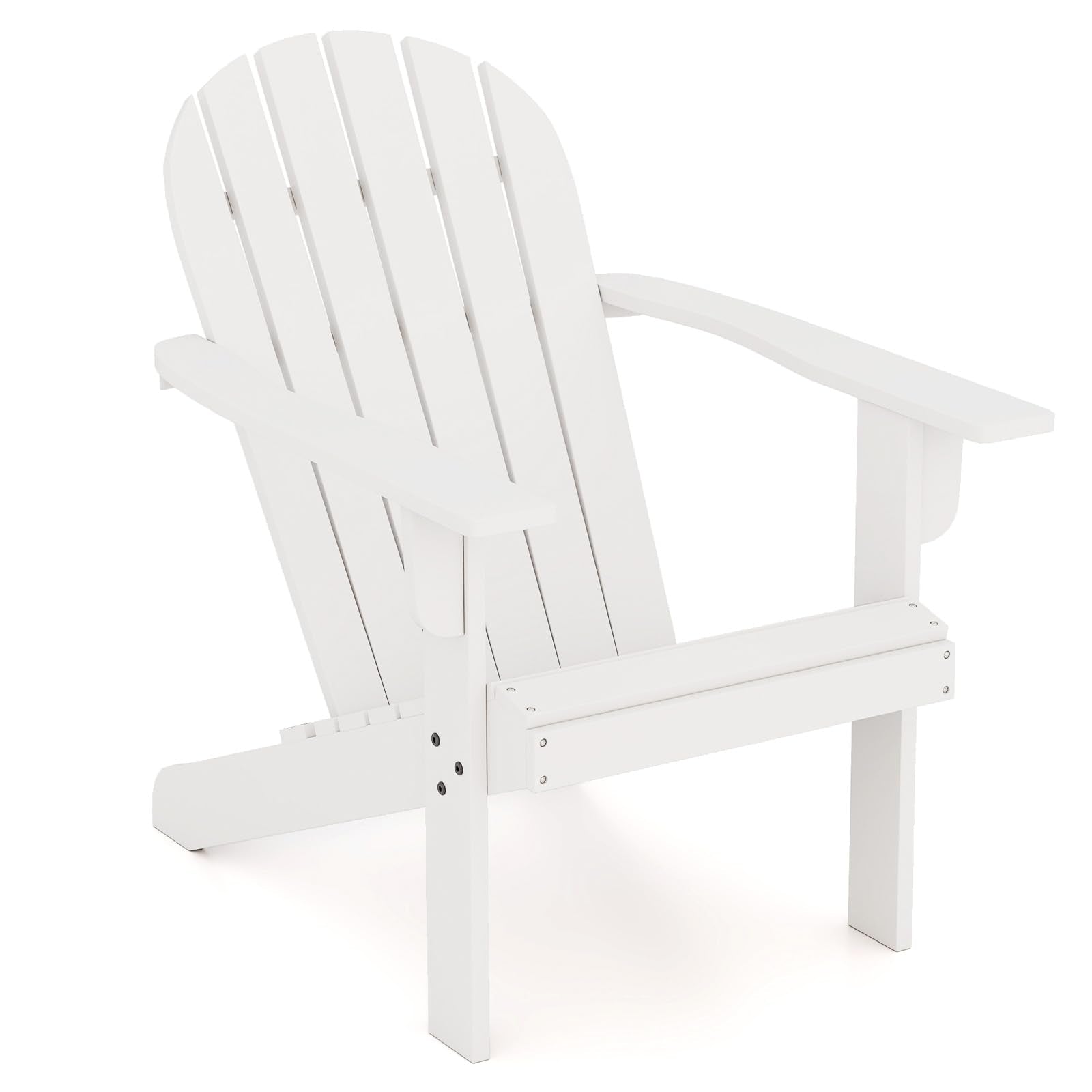Giantex Acacia Wood Adirondack Chair Set of 1/2/4, Outdoor Fire Pit Chair with 105° Inclined Seat