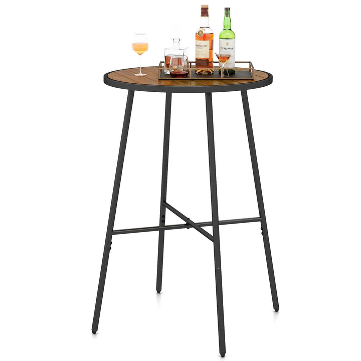 Giantex 41-inches Patio Bar Table Acacia Wood Pub Table
