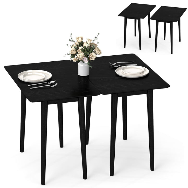Giantex Dining Table Set with 2 Rectangular Dinner Tables for 4-6