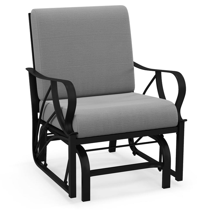 Giantex Patio Glider Outdoor Chair Outside Rocking Chair with