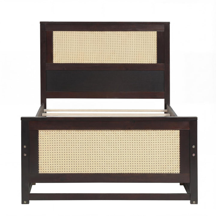 Giantex  Full/Twin Size Rattan Bed Frame with 2 Storage Drawers