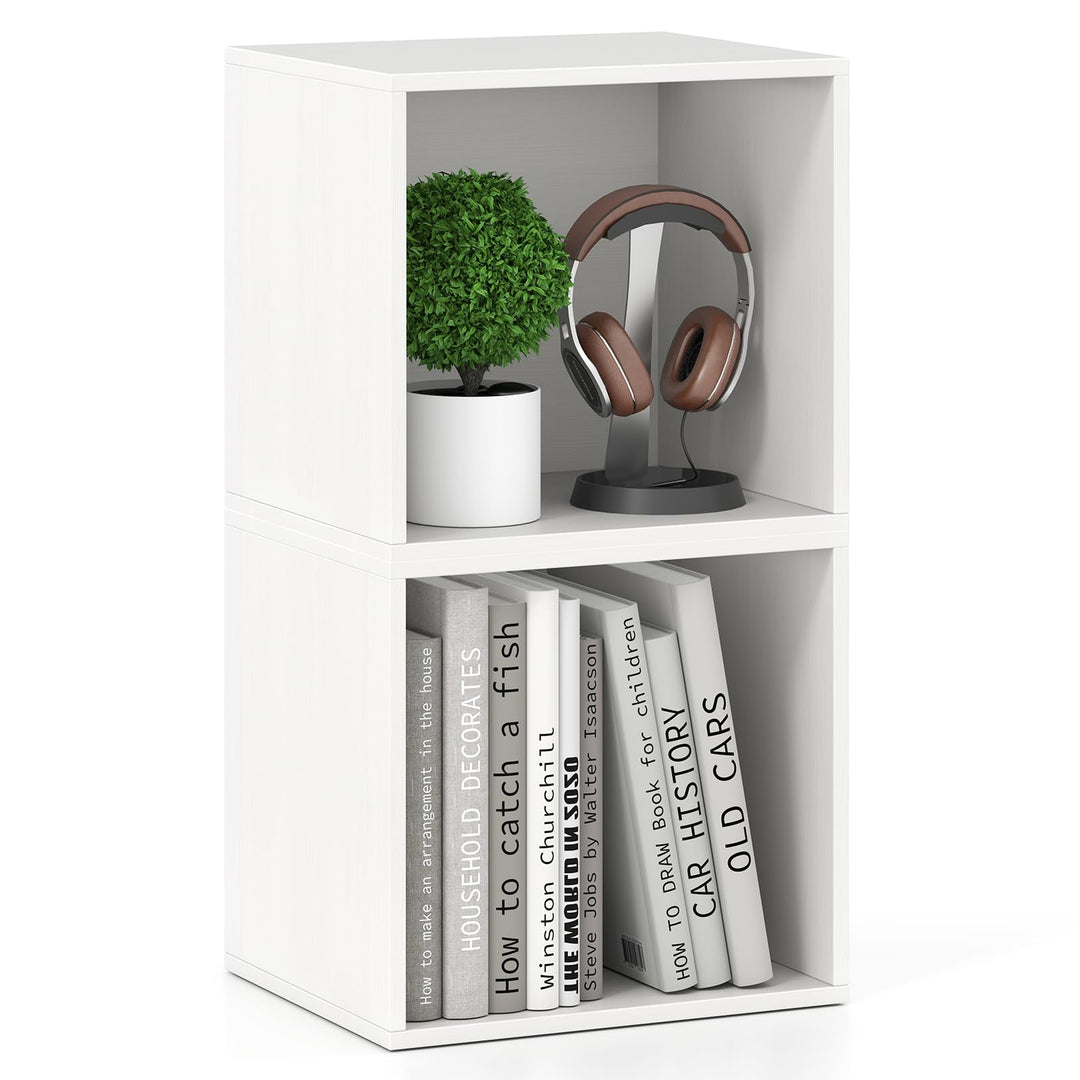 Giantex White Cubby Bookcase
