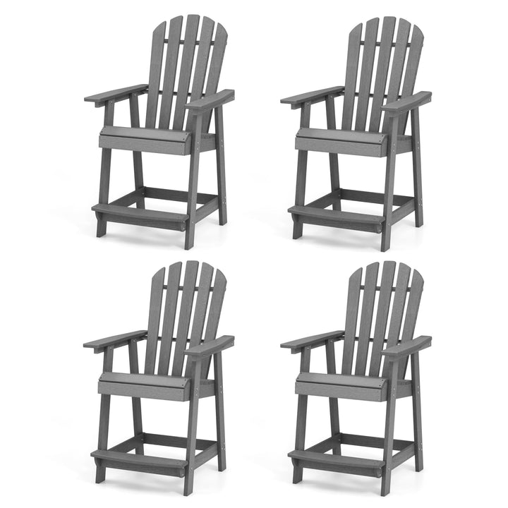 Giantex HDPE Tall Adirondack Chair, 24.5”H Counter Height Bar Stool