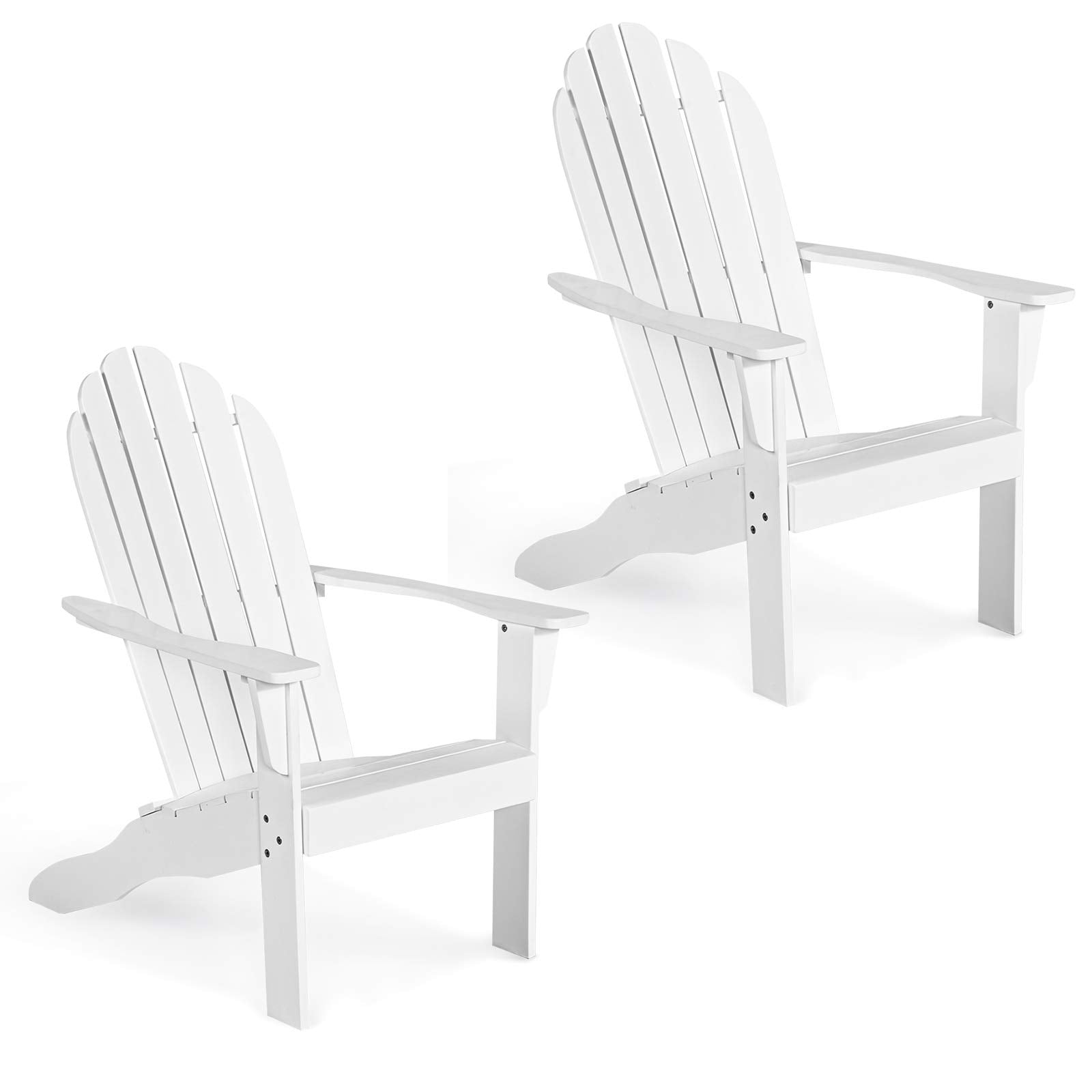 Giantex Adirondack Chair Outdoor Wooden W/Ergonomic Design Acacia Chair for Yard