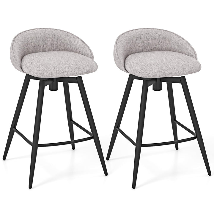 Giantex Swivel Bar Stools Set of 2/4 25" Counter Height Bar Chairs