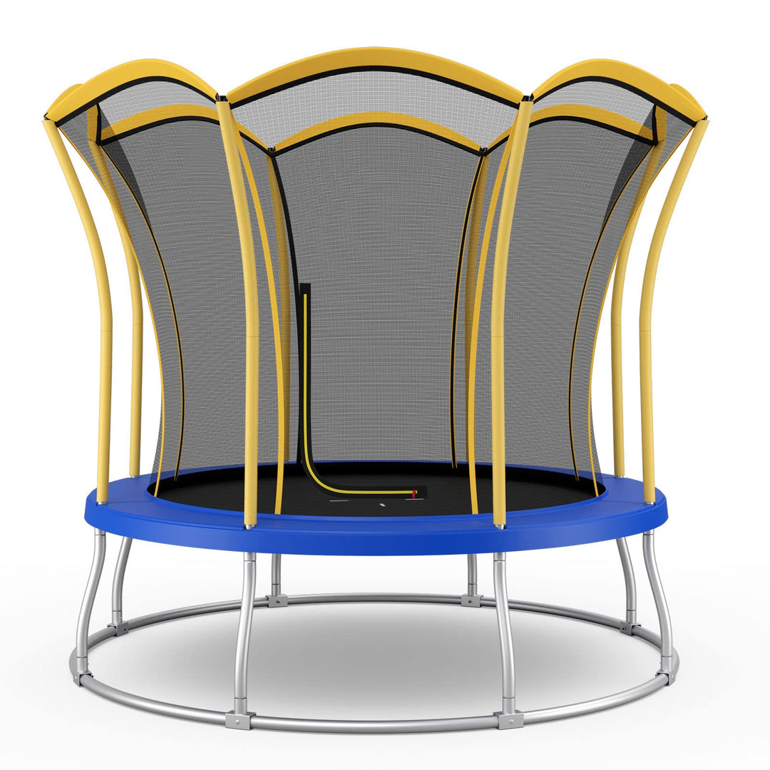Giantex 8 FT 10 FT Trampoline, ASTM Certified Recreational Trampolines with Net, Galvanized Steel Frame