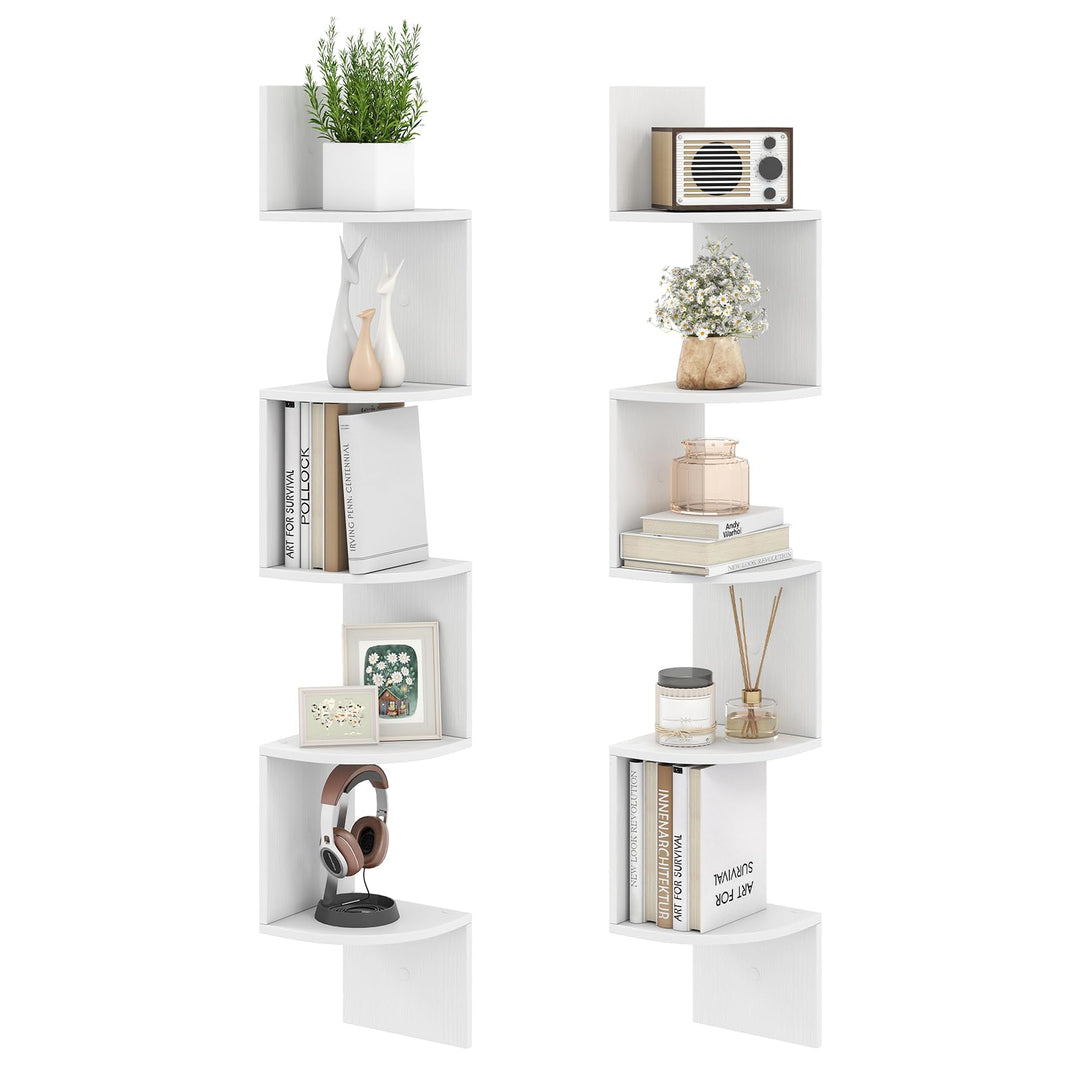 Giantex Corner Shelf Wall Mounted Set of 1/2