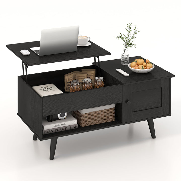 GIANTEX Lift Top Coffee Table with Hidden Compartment
